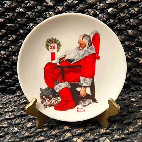 Norman Rockwell Santa‎ Claus Christmas Plate - Picture 1 of 3